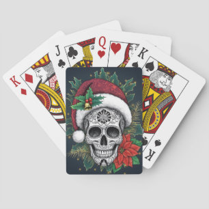 Kerstman Suiker Schedel Pokerkaarten