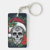 Kerstman Suiker Schedel Sleutelhanger (achterkant)
