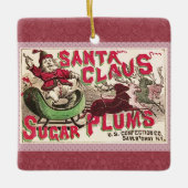 Kerstman Suikerpruim Kerstmis Keramisch Ornament (Voorkant)