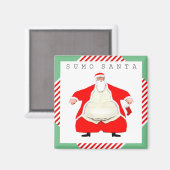 Kerstman Sumoworstelaar Magneet (Voorkant / Achterkant)
