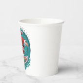 Kerstman surfen Kerst surfen X-mas Feestelijk Vaka Papieren Bekers (Links)