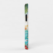 Kerstman surfen Kerstmis met Santa Surfer  Case-Mate iPhone Case (Achterkant/rechts)