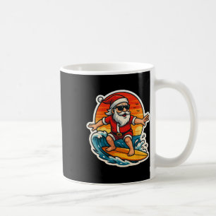Kerstman surfen Surf instructeur Surfer Prettig ke Koffiemok