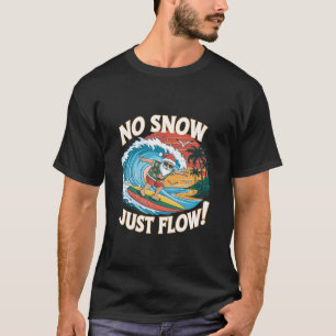 Kerstman Surfer Kerstman Kerststrand Surfen T-shirt
