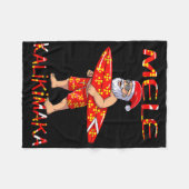 Kerstman surft Kerstmis Mele Kalikimaka  Fleece Deken (Voorkant (Horizontaal))