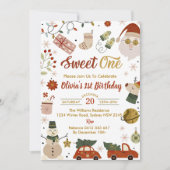 Kerstman Sweet Een verjaardagsfeestje Kaart (Voorkant)