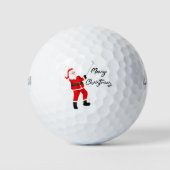 Kerstman swingen een golfbal golfballen (Voorkant)