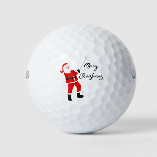 Kerstman swingen een golfbal golfballen (Voorkant)