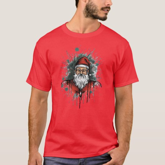 kerstman t-shirt (Voorkant)