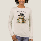 Kerstman T-shirt met sneeuwman (Voorkant)