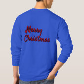 Kerstman T-shirt met vrolijk kerstbericht (Achterkant)