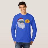 Kerstman T-shirt met vrolijk kerstbericht (Voorkant volledig)