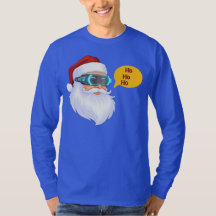 Kerstman T-shirt met vrolijk kerstbericht