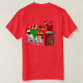 Kerstman T-shirt vastgelopen (Design achterkant)