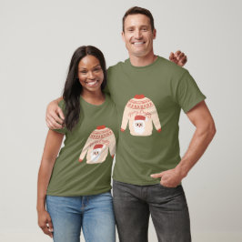 Kerstman T-shirt voor mannen en vrouwen met een gr