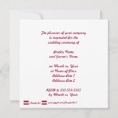 Kerstman taille Kerstmis bruiloft uitnodigingen (Achterkant)