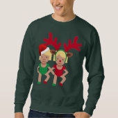kerstman tart emoji mannen sweatshirt (Voorkant)