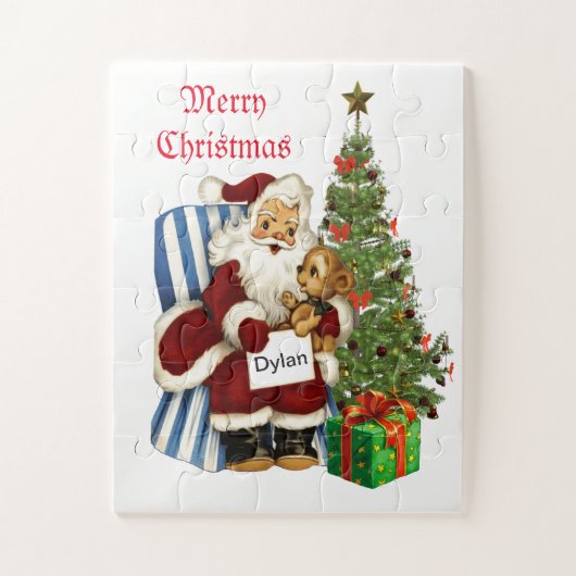 kerstman te groot legpuzzel (Verticaal)