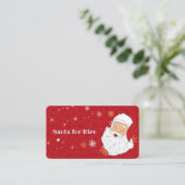 Kerstman te huur visitekaartje (Staand voorkant)