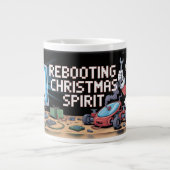 Kerstman Technische Ondersteuning Grote Koffiekop (Voorkant)