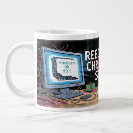 Kerstman Technische Ondersteuning Grote Koffiekop
