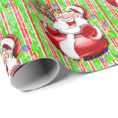 Kerstman Teddy Bear Christmas Wrapping Paper Cadeaupapier (Rol Hoek)