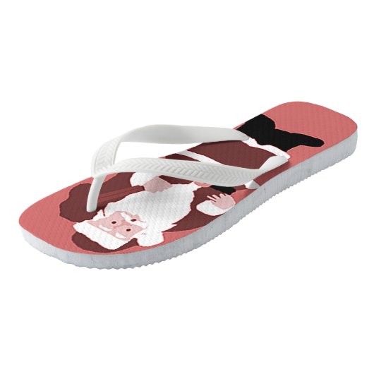 kerstman teenslippers (Schuin)