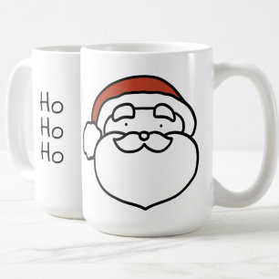 Kerstman-tekening met rode hoed en HoHoHo Koffiemok