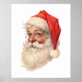 Kerstman tekening poster