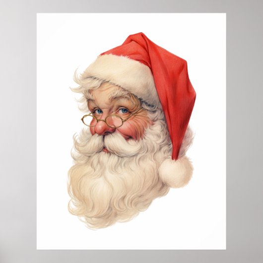 Kerstman tekening poster (Voorkant)