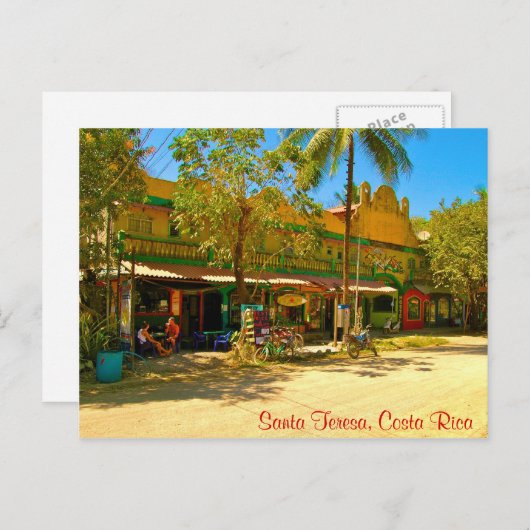 Kerstman Teresa, het briefkaart van Costa Rica (Voorkant / Achterkant)