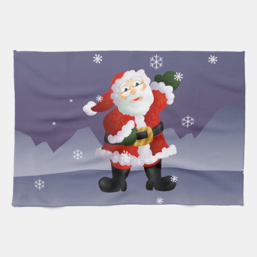 Kerstman Theedoek (Horizontaal)