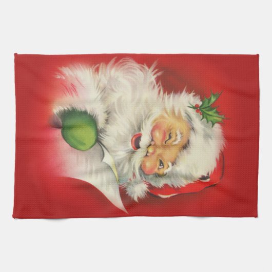  kerstman theedoek (Horizontaal)