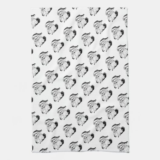  kerstman theedoek (Verticaal)