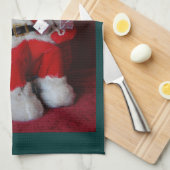 kerstman theedoek (Quarter Fold)