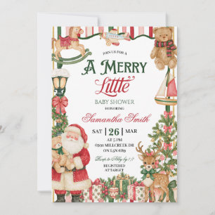 Kerstman Thema Vrolijke Kleine Baby Borrel Kaart