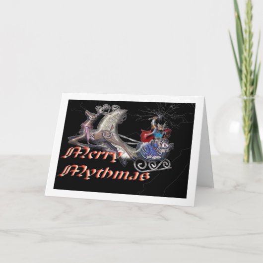 Kerstman Thor Feestdagen Kaart (Voorkant)