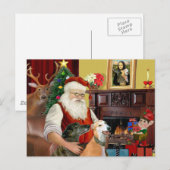 Kerstman Thuis Greyhounds (twee) Feestdagenkaart (Voorkant / Achterkant)