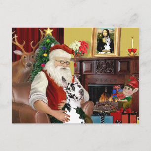 Kerstman thuis - Grote Deen (Harlekijn) Feestdagenkaart