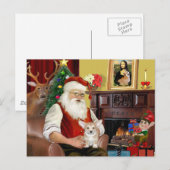 Kerstman thuis - Welsh Corgi Pup Feestdagenkaart (Voorkant / Achterkant)