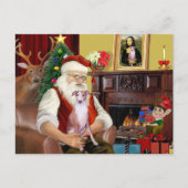 Kerstman thuis - Whippet 7 - Santa Feestdagenkaart (Voorkant)