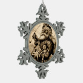  kerstman tin sneeuwvlok ornament (Links)
