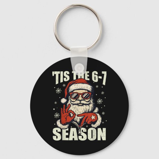 Kerstman Tis Het Seizoen 67 Meme Nummer Zes Sleutelhanger (Voorkant)