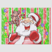 Kerstman Tissue Paper Teddy Bear Tissuepapier (Voorkant)