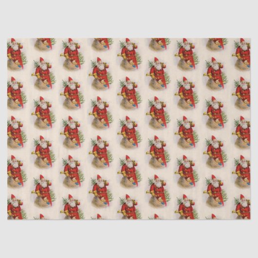 kerstman tissuepapier (Voorkant)