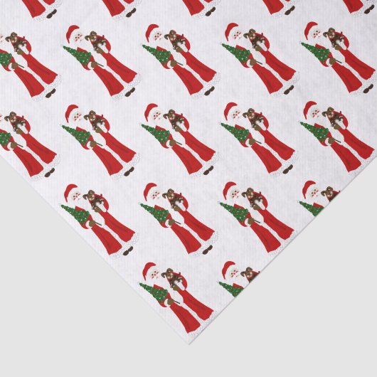 Kerstman Tissuepapier (Detail)