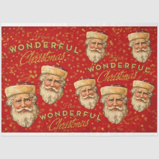  kerstman tissuepapier (Voorkant)