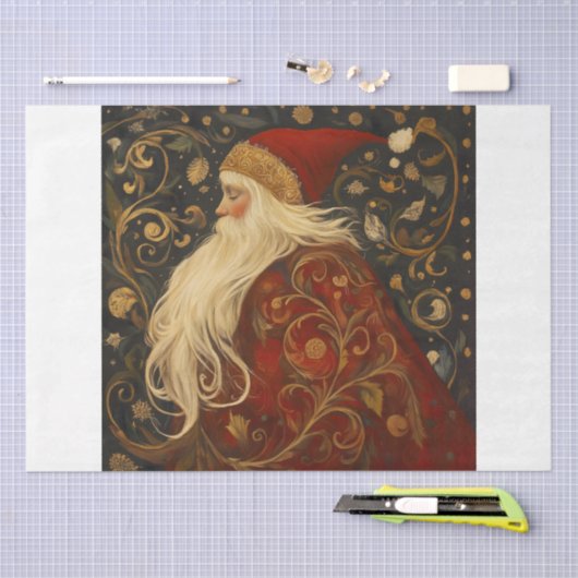 kerstman tissuepapier (Craft)