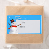 Kerstman tot etiketteermachine etiket (Insitu)