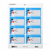 Kerstman tot etiketteermachine etiket (Full Sheet)